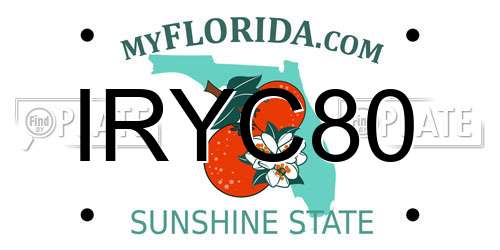 IRYC80 Florida License Plate