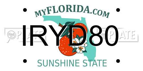 IRYD80 Florida License Plate