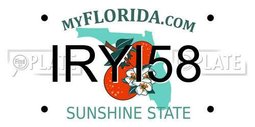 IRYI58 Florida License Plate