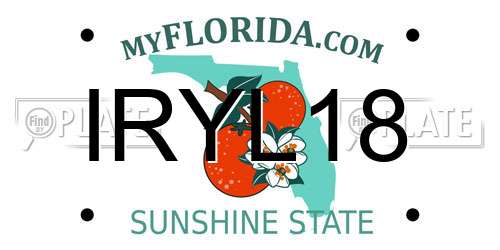 IRYL18 Florida License Plate