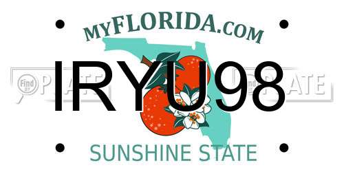 IRYU98 Florida License Plate