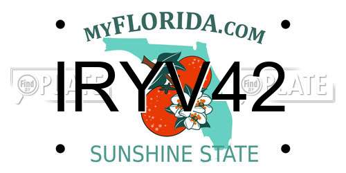 IRYV42 Florida License Plate