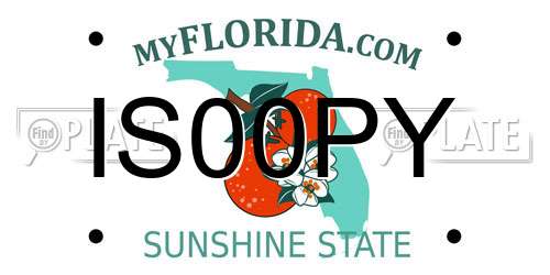 IS00PY Florida License Plate