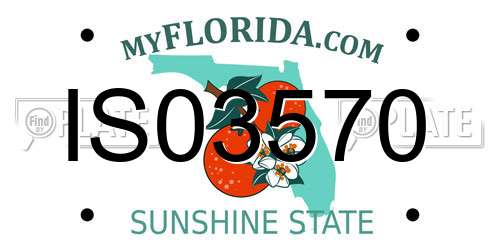 IS03570 Florida License Plate