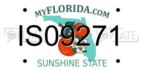 IS09271 Florida License Plate