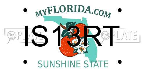 IS13RT Florida License Plate