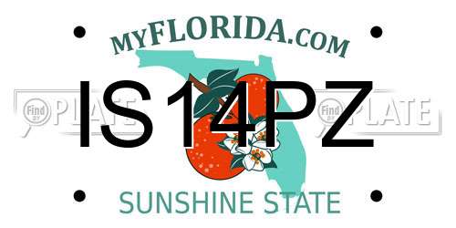 IS14PZ Florida License Plate