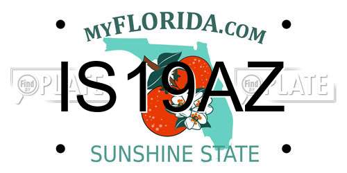 IS19AZ Florida License Plate