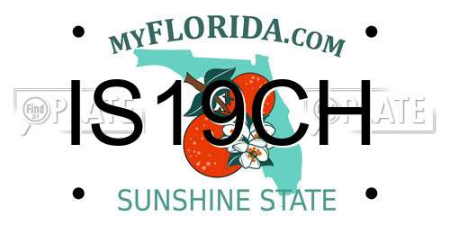 IS19CH Florida License Plate