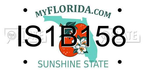 IS1B158 Florida License Plate