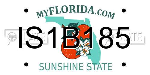 IS1B185 Florida License Plate