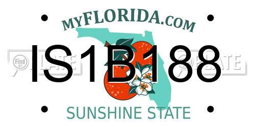 IS1B188 Florida License Plate