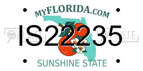 IS22235 Florida License Plate