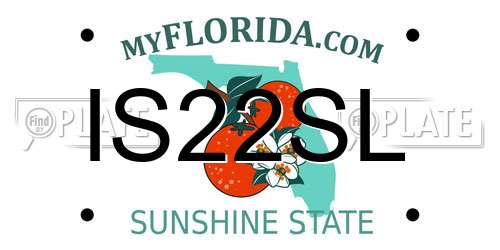 IS22SL Florida License Plate