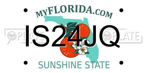IS24JQ Florida License Plate