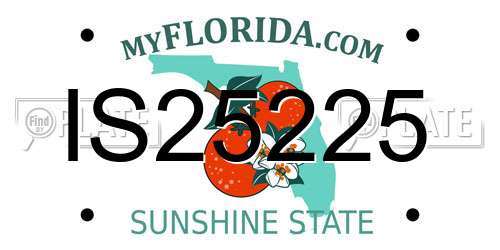 IS25225 Florida License Plate