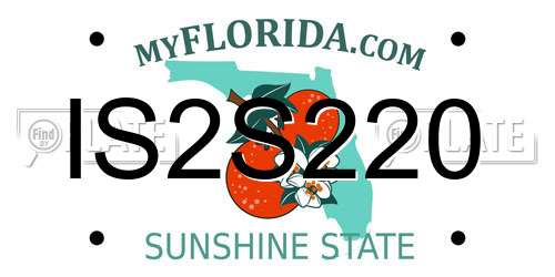 IS2S220 Florida License Plate