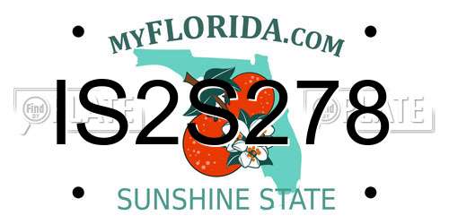 IS2S278 Florida License Plate