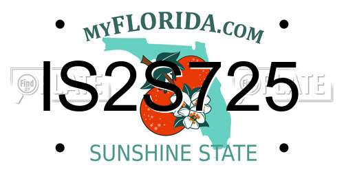 IS2S725 Florida License Plate