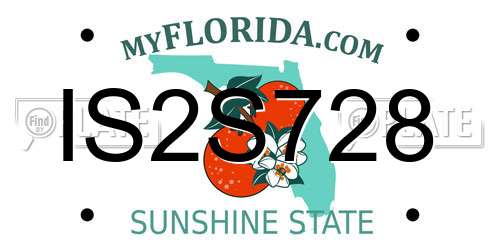 IS2S728 Florida License Plate
