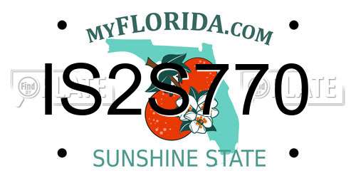 IS2S770 Florida License Plate