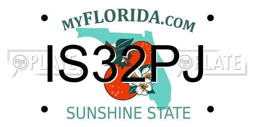 IS32PJ Florida License Plate