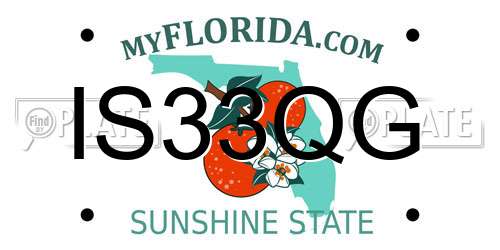 IS33QG Florida License Plate