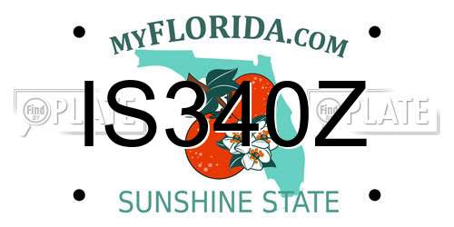 IS340Z Florida License Plate