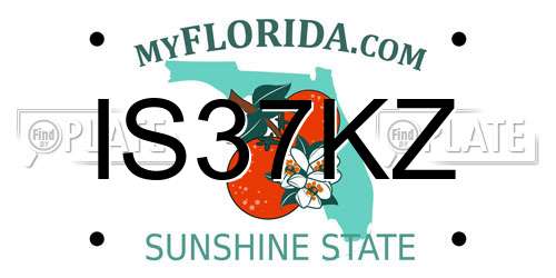 IS37KZ Florida License Plate