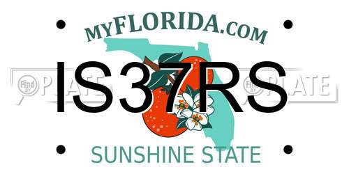 IS37RS Florida License Plate