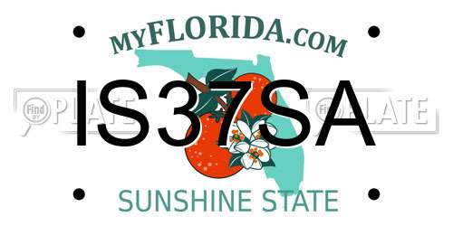 IS37SA Florida License Plate