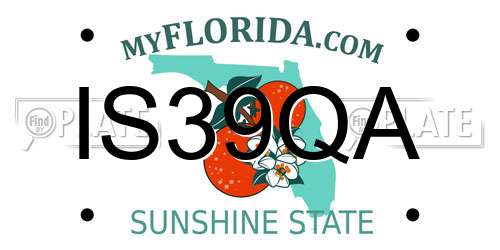 IS39QA Florida License Plate