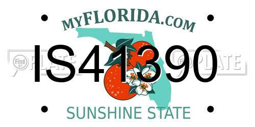 IS41390 Florida License Plate