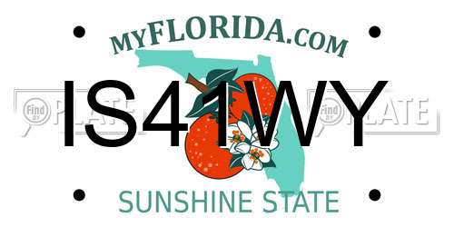 IS41WY Florida License Plate
