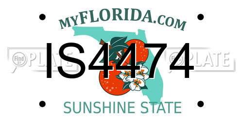 IS4474 Florida License Plate
