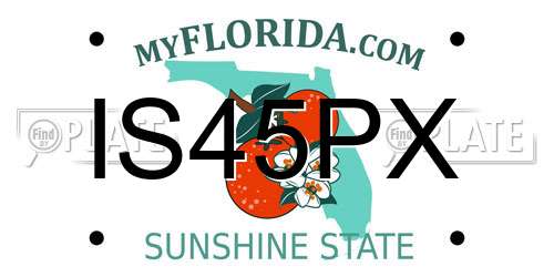IS45PX Florida License Plate