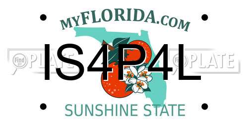 IS4P4L Florida License Plate