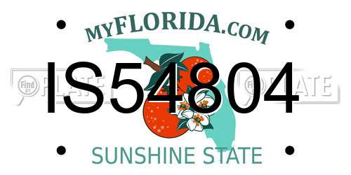IS54804 Florida License Plate