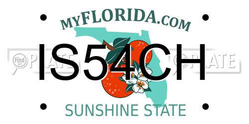 IS54CH Florida License Plate