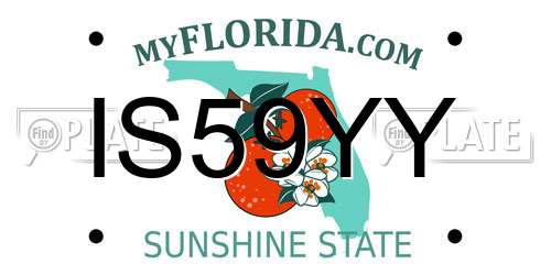 IS59YY Florida License Plate