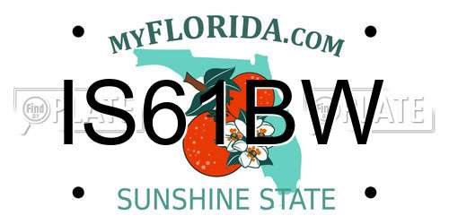 IS61BW Florida License Plate