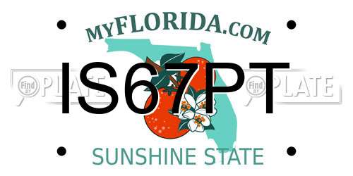 IS67PT Florida License Plate