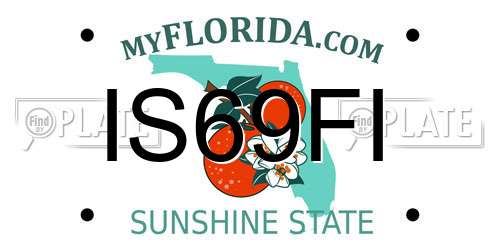 IS69FI Florida License Plate