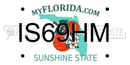 IS69HM Florida License Plate