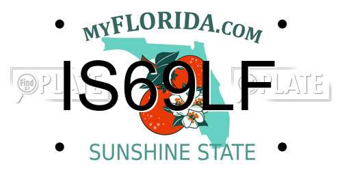 IS69LF Florida License Plate