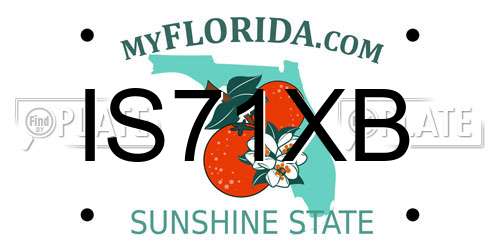 IS71XB Florida License Plate