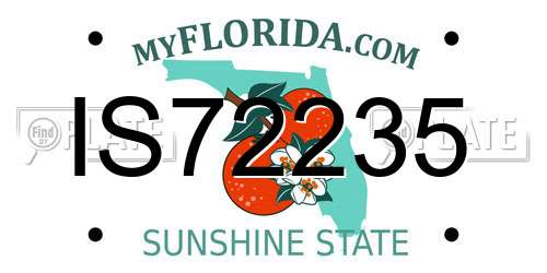 IS72235 Florida License Plate