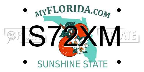 IS72XM Florida License Plate