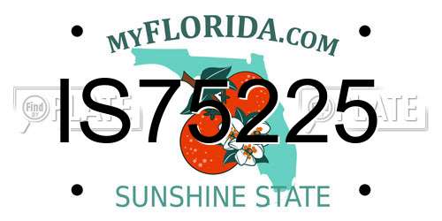 IS75225 Florida License Plate
