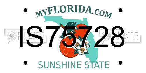 IS75728 Florida License Plate